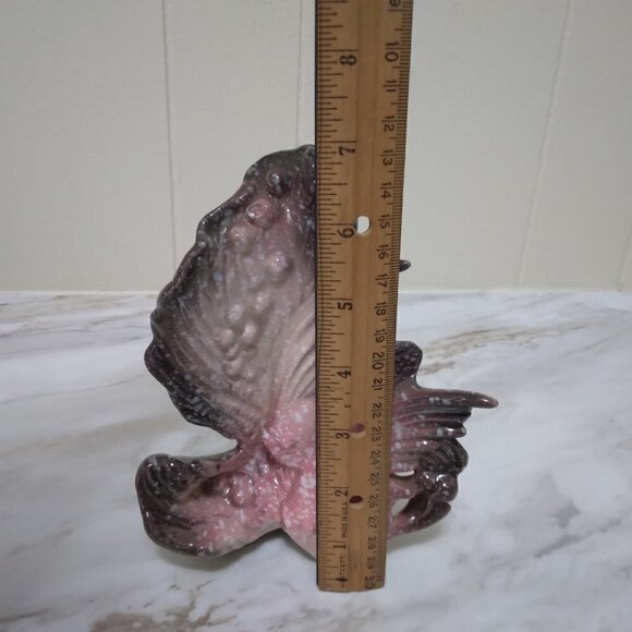 Vintage Pink and Grey Speckled Angelfish Vase - Picture 8 of 8